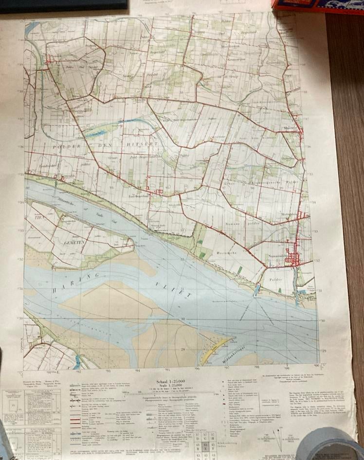 Oude landkaart Numansdorp 50x70 cm, Boeken, Atlassen en Landkaarten, Gelezen, Ophalen of Verzenden, Landkaart, 1800 tot 2000