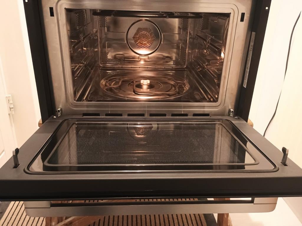 Pelgrim MAC214GLS inbouw combimagnetron met heteluchtoven, Combimagnetron, Gebruikt, Verzenden, .