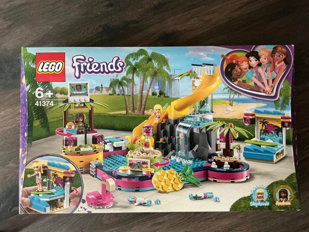 Lego Friends Andrea’s zwembadfeest 41374, Kinderen en Baby's, Speelgoed | Duplo en Lego, Zo goed als nieuw, Ophalen of Verzenden