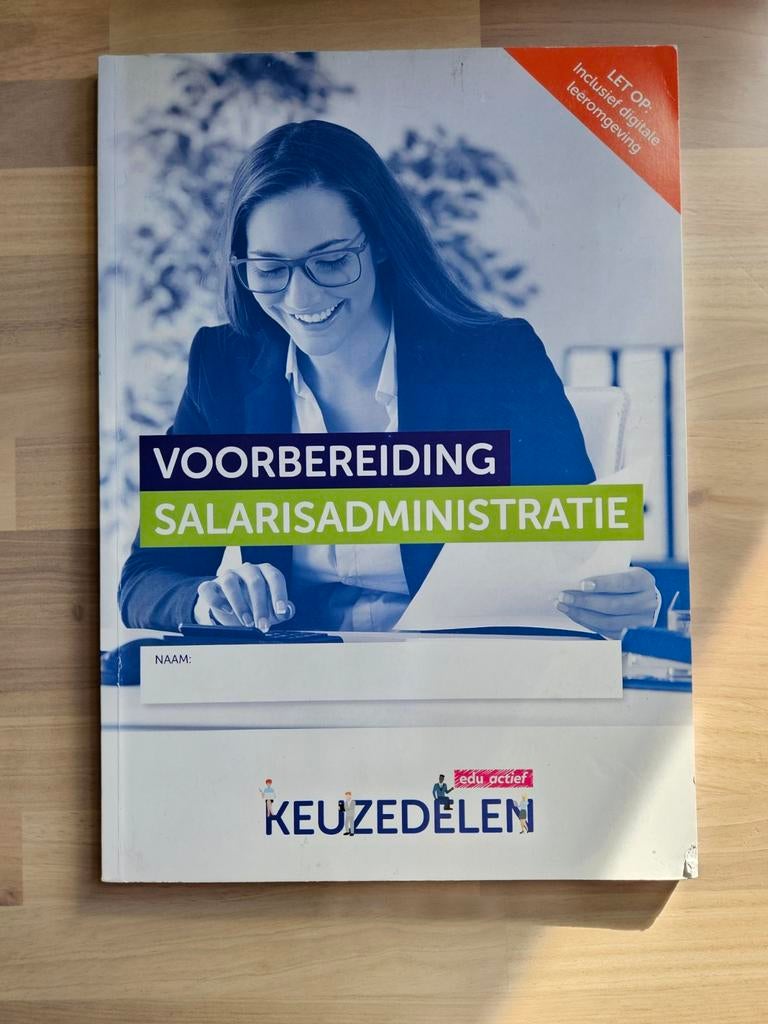 Voorbereiding Salarisadministratie MBO, Boeken, Ophalen of Verzenden, MBO