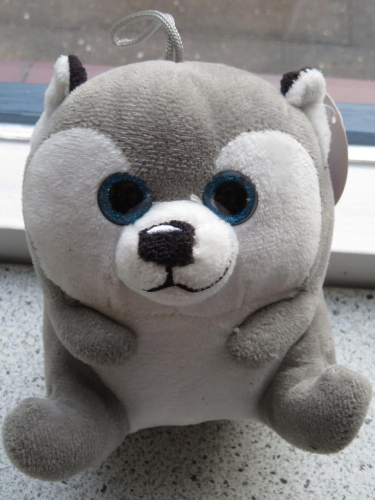 Hamster merk Jafri Toys met blauwe glitterogen zwarte neus, Kinderen en Baby's, Speelgoed | Knuffels en Pluche, Ophalen of Verzenden