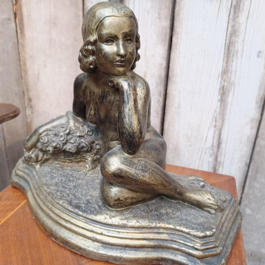 Frans Art Nouveau style beeld/buste, Ophalen