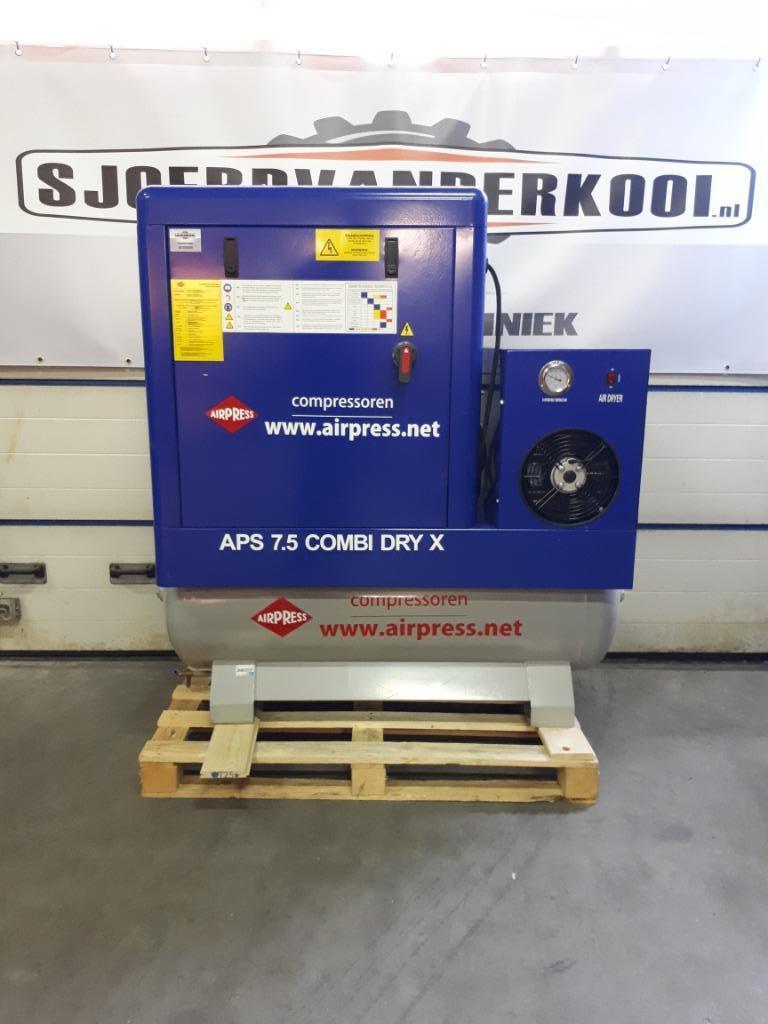 ACTIE AIRPRESS APS 7,5 COMBI DRY X 690L/MIN, Nieuw, Geluidgedempt, 10 bar of meer, 100 liter of meer
