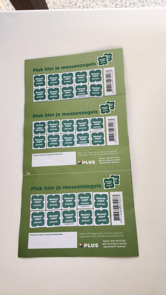 3 volle spaarkaarten messen van ZWILLING Plus, Verzamelen, Supermarktacties, Plus, Ophalen of Verzenden