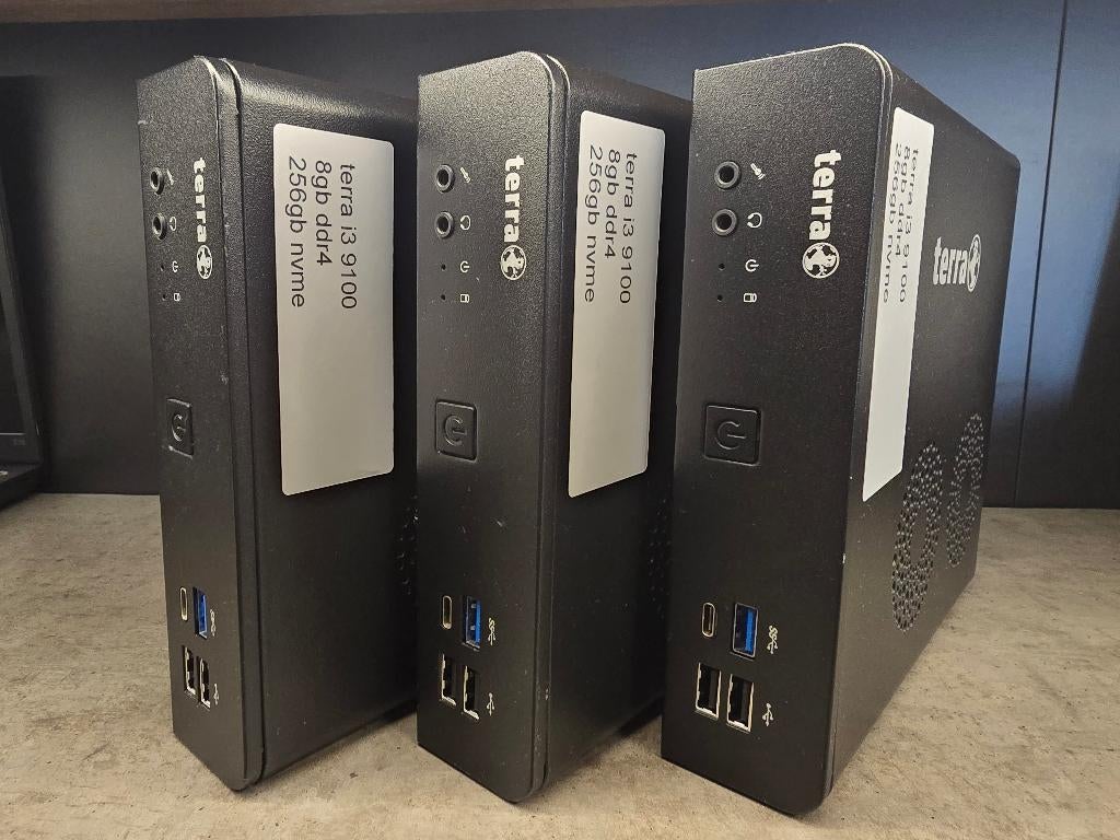 STUNT: Terra Micro -Intel Core i3 9100 -8GB DDR4-256Gb -Wifi, 8 GB, Ccservice, Refurbished, Ophalen of Verzenden