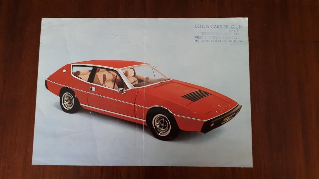 BROCHURE LOTUS ELITE 1975, Ophalen of Verzenden, Gelezen, Overige merken