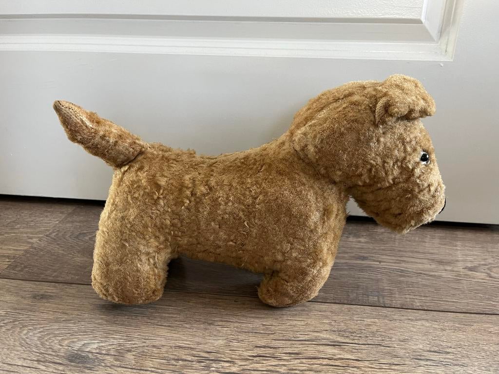 Vintage Speelgoed Hondje - Antieke / Ouderwetse Knuffel, Ophalen of Verzenden
