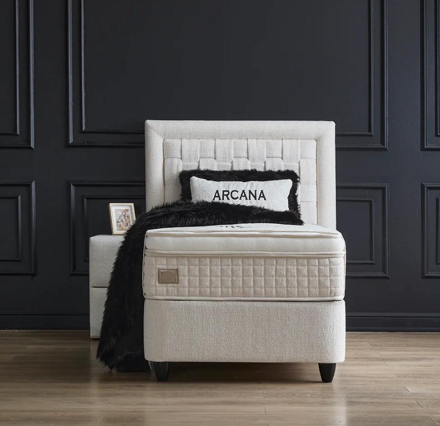Arcana 1-persoons opbergbed - Wit
