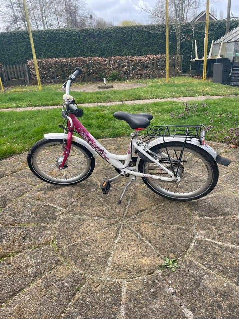 Kinderfietsje roze met wit 20 inch, Fietsen en Brommers, Ophalen, Gebruikt, 20 inch