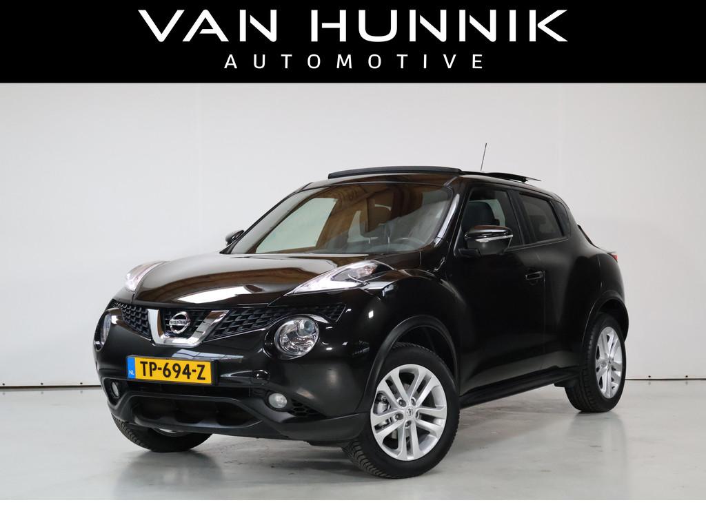 Nissan Juke 1.6 Tekna | 360cam | Pano | Trekhaak | Automaat, Auto's, Nissan, 4 cilinders, Leder en Stof, SUV of Terreinwagen, 117 pk