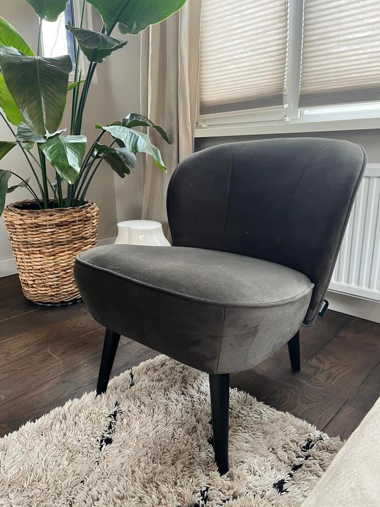 Woood sara fauteuil velvet, groen, Ophalen, Gebruikt, Minder dan 75 cm, Stof
