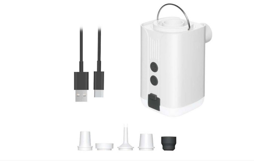 Compacte 5-in-1 draadloze luchtpomp met powerbank & lamp, Ophalen of Verzenden, Nieuw