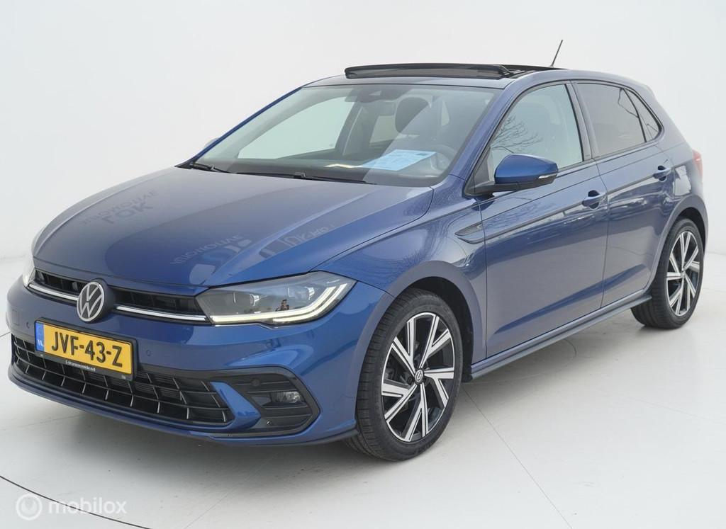Volkswagen Polo 1.0 TSI R-Line PANO|IQLIGHT|CAMERA|ACC|KEYLE, Gebruikt, Zwart, Blauw, Bedrijf