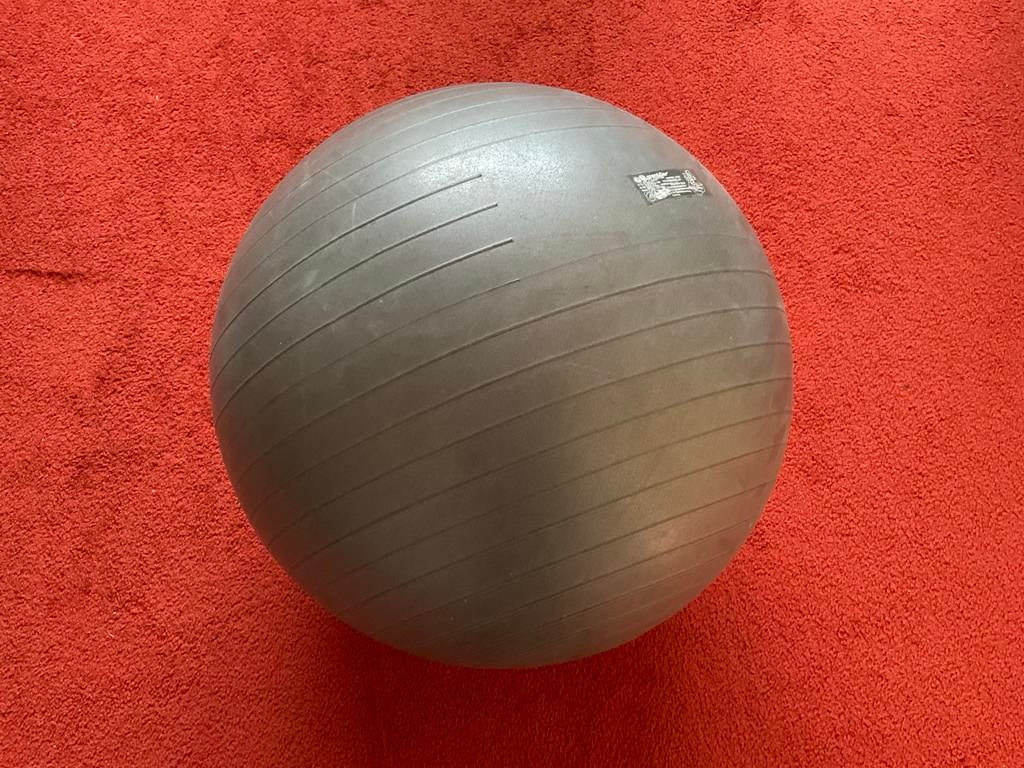 Fitnessbal / Oefenbal - Grijs, Ophalen of Verzenden, Gebruikt, Buik, Fitnessbal