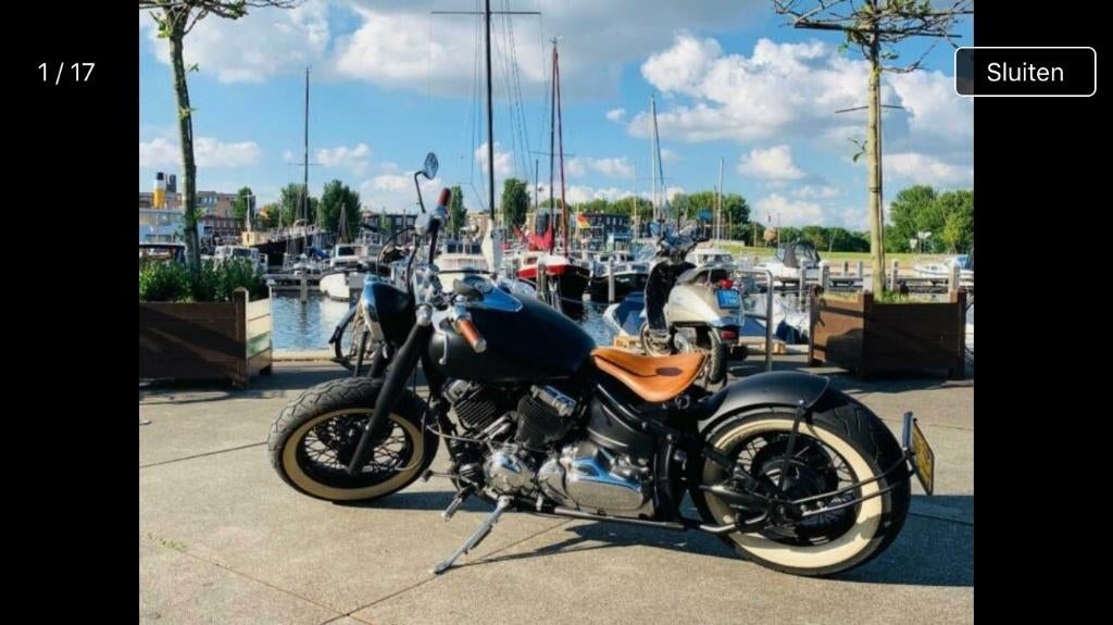 Yamaha Dragster Bobber – NL Bobbers Custom, Cardan-aandrijving, 2 cilinders, Chopper, Minimaal motorrijbewijs A2