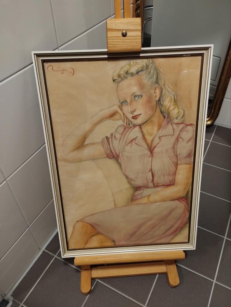 Aquarel WWII, Antiek en Kunst, Kunst | Schilderijen | Klassiek, Ophalen of Verzenden