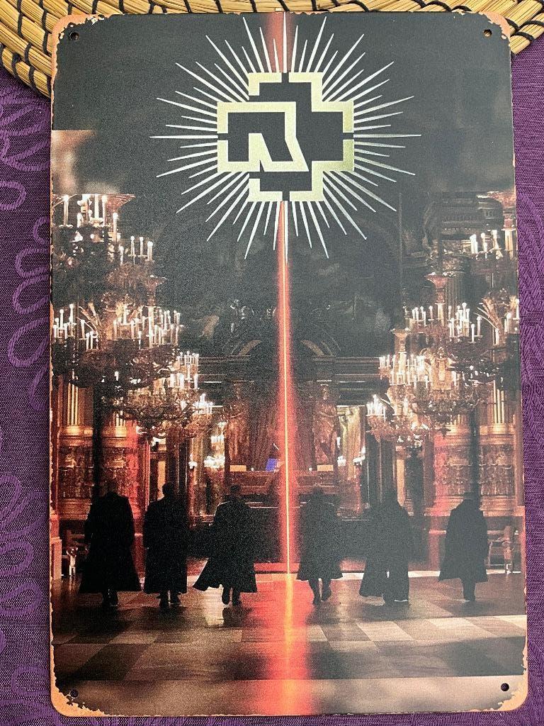 Metalen bord van Rammstein ca 30x20 cm Nieuw Zie foto, Metalen bord van Rammstein ca 30x20 cm Nieuw Zie foto, Nieuw, Ophalen of Verzenden