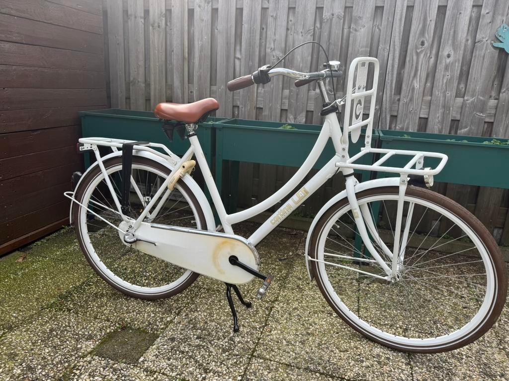 Mooie witte Cortina U4 transportfiets izgs, Fietsen en Brommers, Fietsen | Dames | Damesfietsen, 56 cm of meer, Ophalen, Versnellingen
