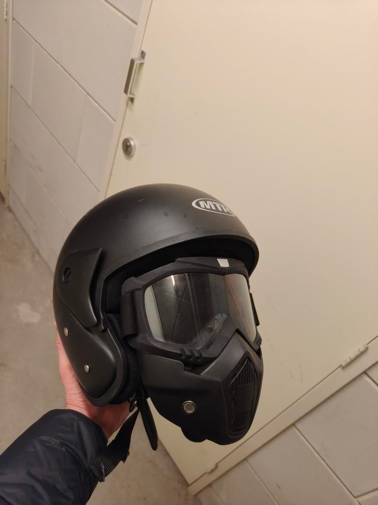 Luxe Scooterhelm Motor MAAT XL helder vizier in goede staat, Motoren, Kleding | Motorhelmen, Ophalen of Verzenden, Tweedehands