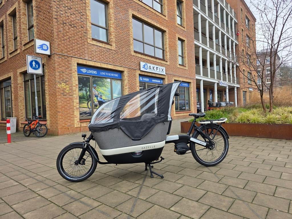 Gazelle Makki bakfiets met huif - Ideaal voor gezinnen, Huif, Info@gazelle.nl, Ophalen of Verzenden, 2 kinderen