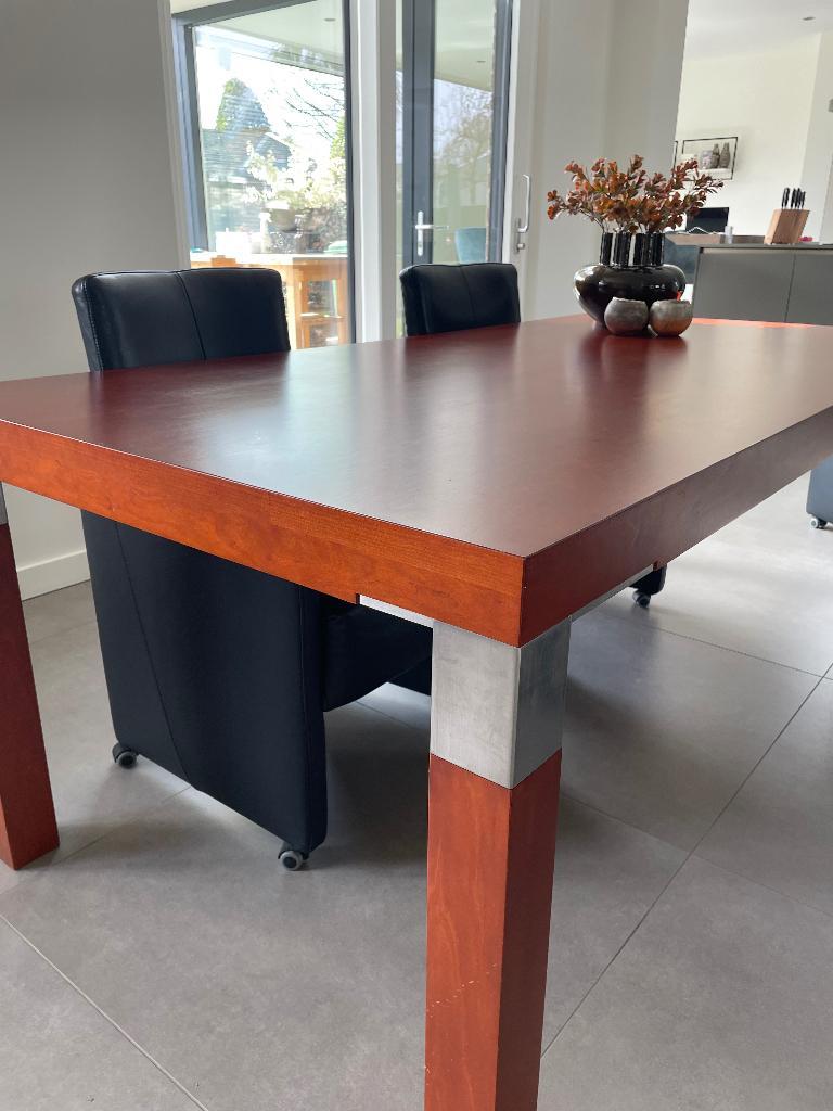 Tafel, Huis en Inrichting, Tafels | Eettafels, Ophalen, Gebruikt, 100 tot 150 cm, 200 cm of meer