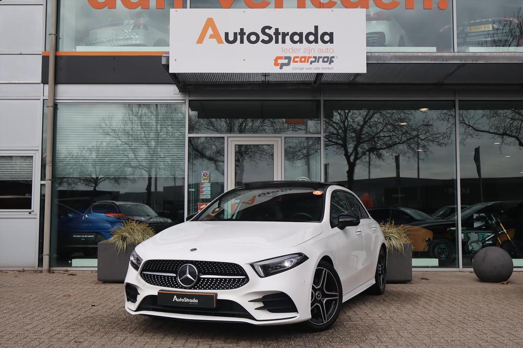 Mercedes A-Klasse A 200 AMG-Line 163pk | Multibeam | Cruise, Auto's, Gebruikt, 4 cilinders, Met garantie (alle), Origineel Nederlands