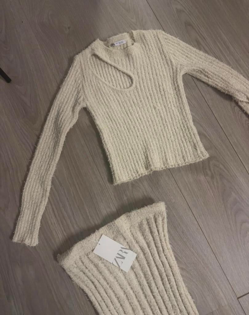 Zara set nieuw, Maat 38/40 (M), Beige, Nieuw, Ophalen of Verzenden