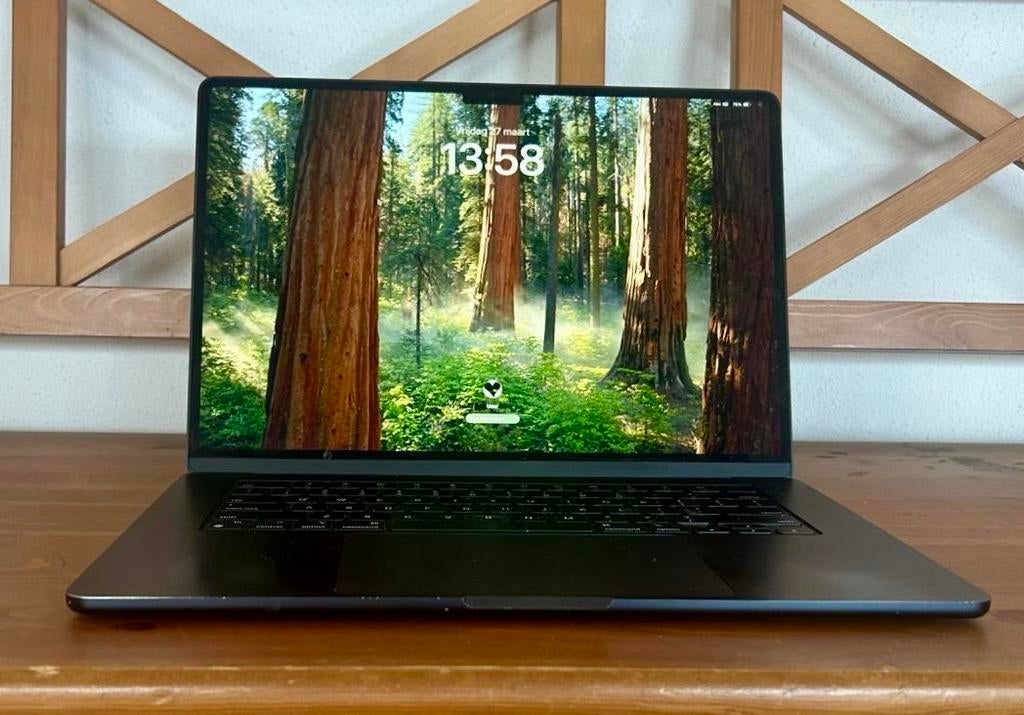 M2 MacBook Air 15 inch Midnight Blue, Computers en Software, Apple Macbooks, Zo goed als nieuw, MacBook Air, 15 inch, Onbekend