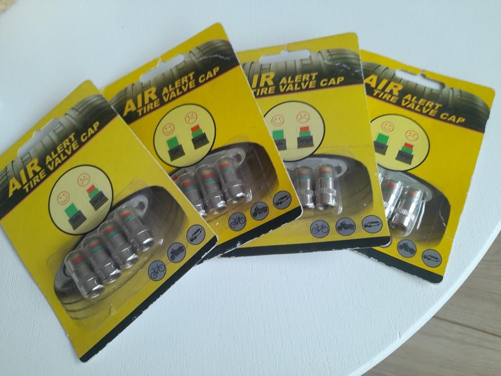 Bandenspanning ventieldopjes 4 pakjes, Ophalen of Verzenden, Nieuw