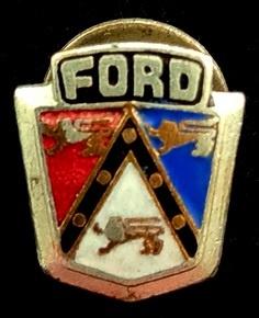 Ford auto knoop-speld- emaille zilverkleur, Verzenden, Nieuw, Transport, Speldje of Pin
