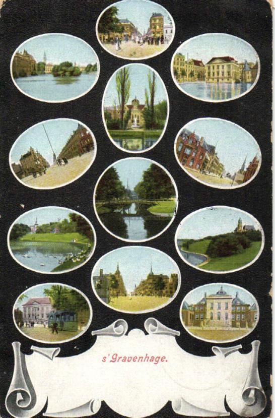s Gravenhage. - 12 afb stadsgezichten - 1906 gelopen, Ophalen of Verzenden, Voor 1920, Gelopen, Zuid-Holland