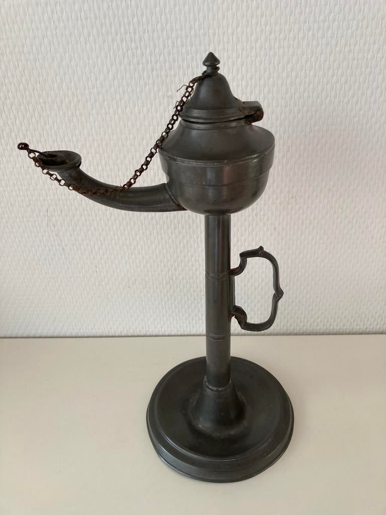 Snotneus. Tin. Antiek. Geheel gaaf. Hoogte 29 cm., Antiek en Kunst, Verzenden