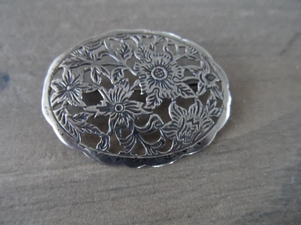 Zilveren broche - 925., Ophalen of Verzenden, Zilver