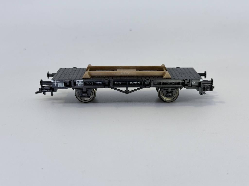 Fleischmann 5218 - 2-assige platte wagen, DB, Gebruikt, Gelijkstroom, Fleischmann, Wagon