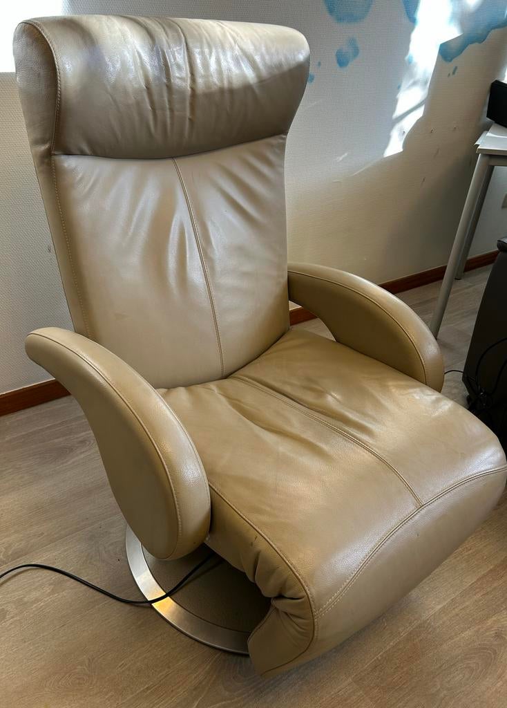 Leolux relaxfauteuil - Comfortabel en stijlvol, Huis en Inrichting, Fauteuils, Ophalen, Gebruikt, 100 tot 125 cm, Leer