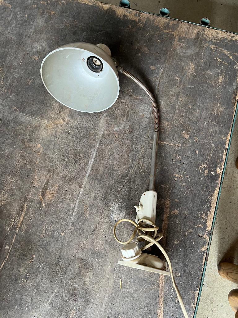 Vintage DDR Werkplaatslamp Atelierlamp, Ophalen, Gebruikt, Vintage Werkplaats Industrieel Mancave, 50 tot 75 cm