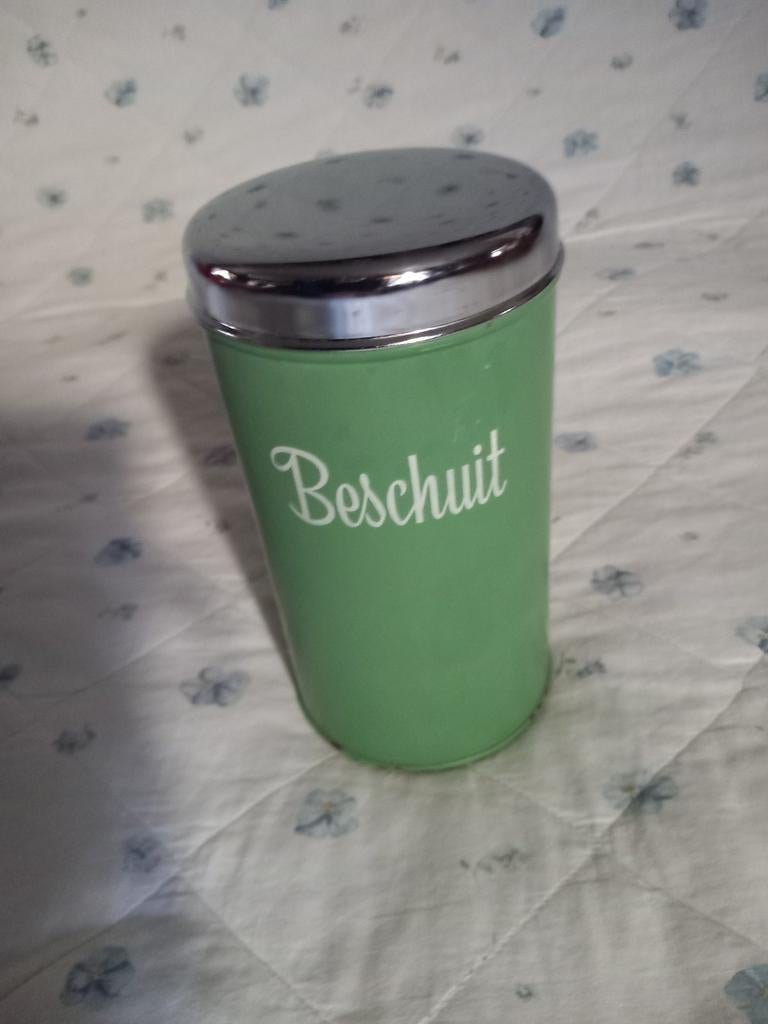 Brabantia resedagroene beschuitbus, Antiek en Kunst, Ophalen of Verzenden