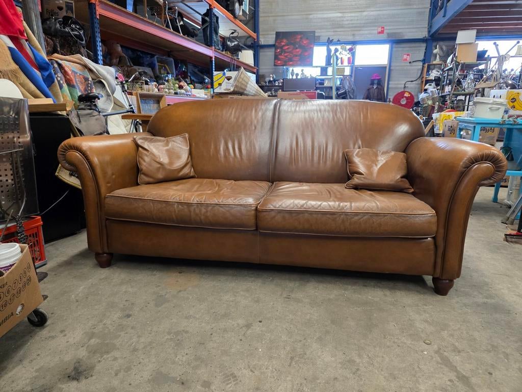 Prachtige Bendic schapenleren bank nu voor 199, Huis en Inrichting, Banken | Bankstellen, Ophalen, 75 tot 100 cm