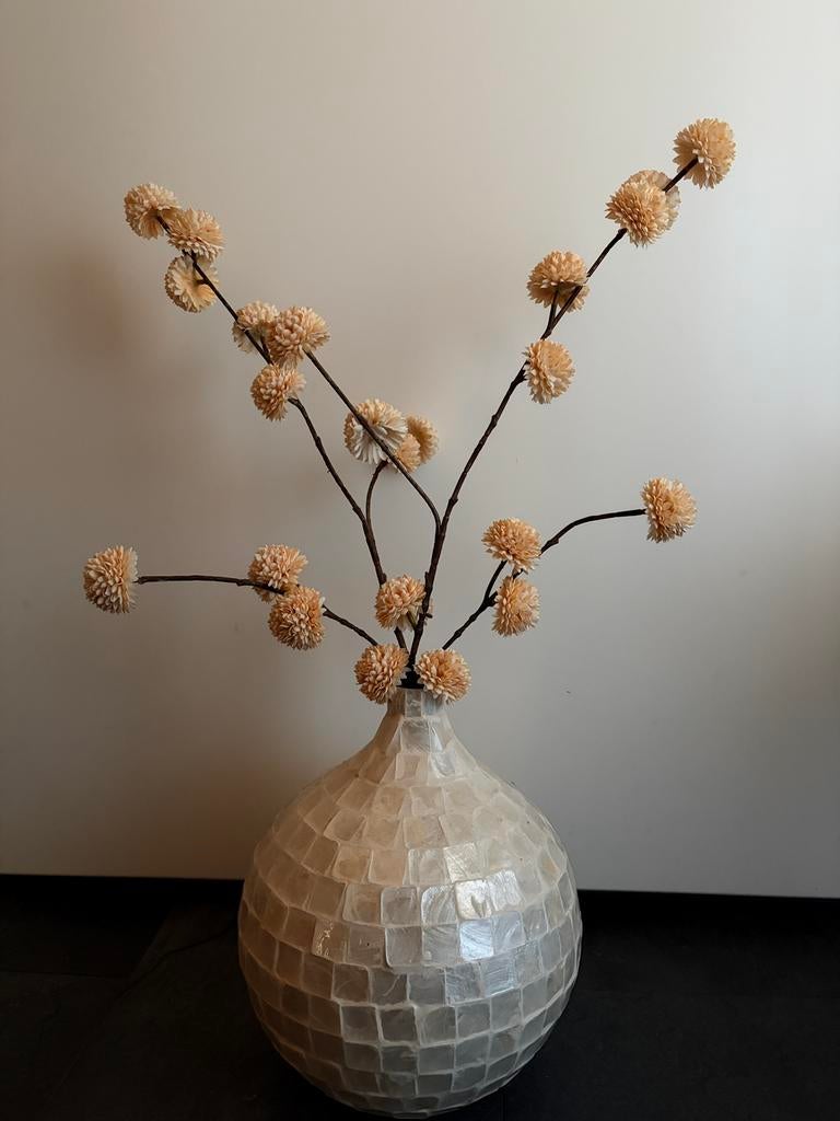 Light & Living mozaiek vaas met pompom takken, Ophalen of Verzenden, Nieuw