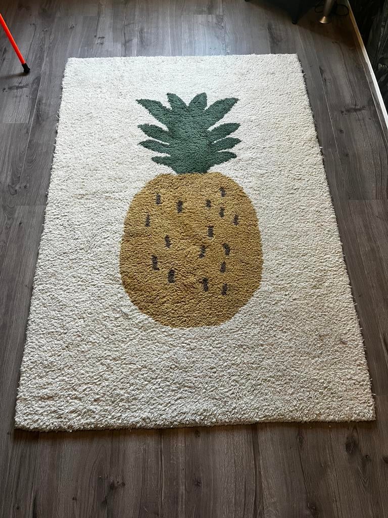 Vloerkleed Ananas ferm living, 100 tot 150 cm, 200 cm of meer, Ophalen of Verzenden, Zo goed als nieuw