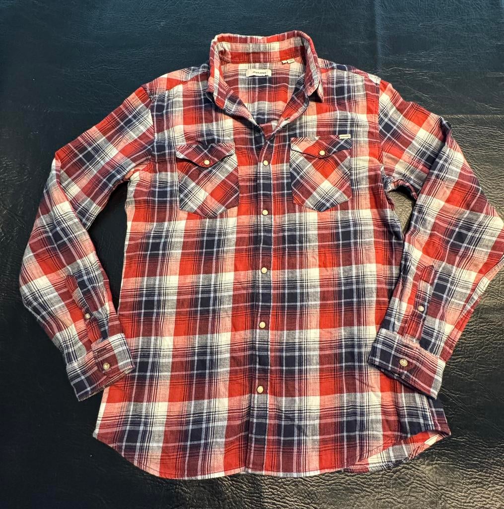 Jack & jones heren overhemd houthakkersblouse blouse xl, Ophalen of Verzenden, Zo goed als nieuw, Rood, Halswijdte 43/44 (XL)
