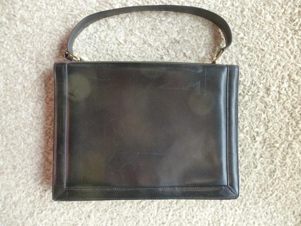 zwarte dames enveloptas, leder, Ophalen of Verzenden, Zo goed als nieuw, Zwart, Handtas