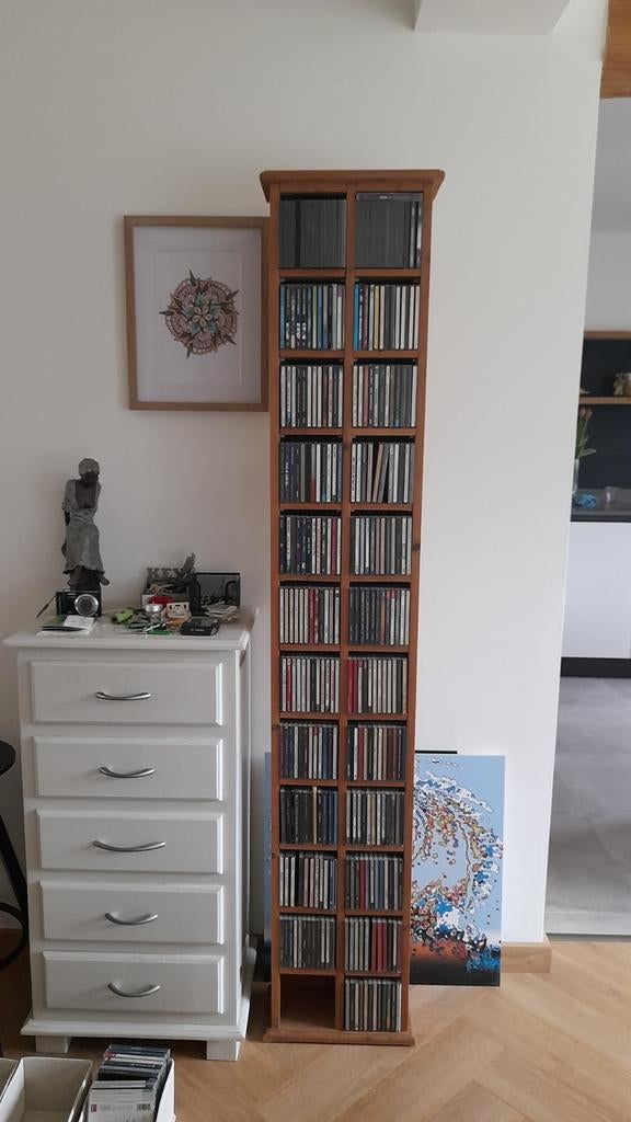 Houten cd-kast, Ophalen, Zo goed als nieuw, Hout, Cd's