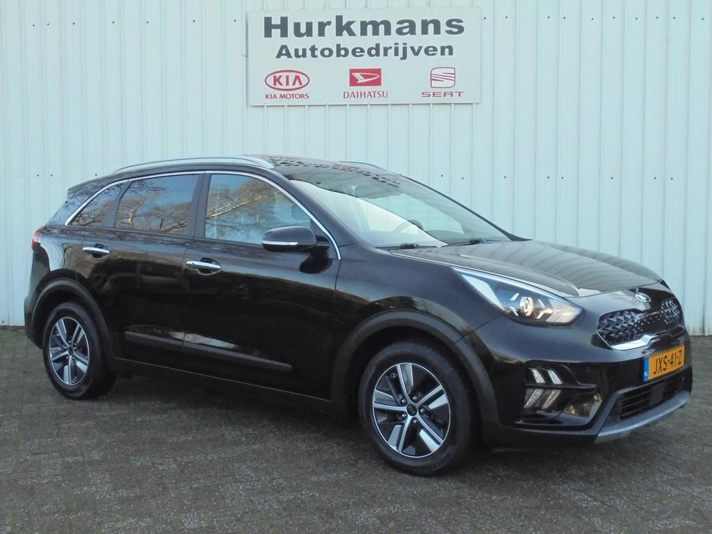 Kia Niro 1.6 GDi HYBRID DYNAMICPLUSLINE SCHUIFDAK LEER, Automaat, Gebruikt, Zwart, Leder