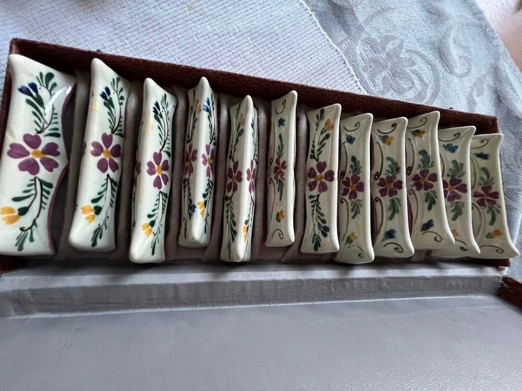 Plateel messenleggers, Gouda, art deco, Ophalen of Verzenden