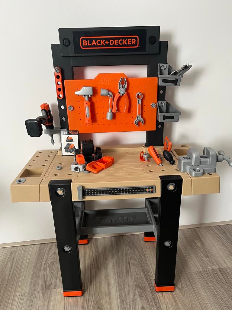 Black+Decker Smoby werkbank voor kinderen, Ophalen, Zo goed als nieuw, Bouwen