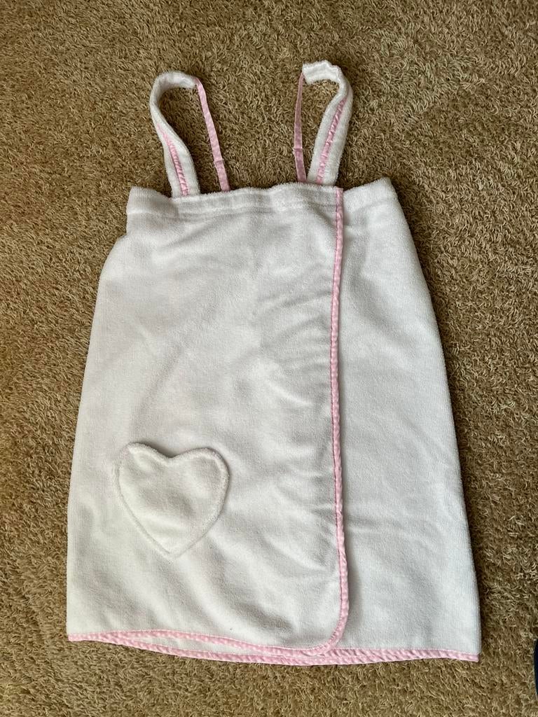 Omslag handdoek (douche/sauna/zwem )jurk wit mt. (Xs)S, Ophalen of Verzenden, Zo goed als nieuw