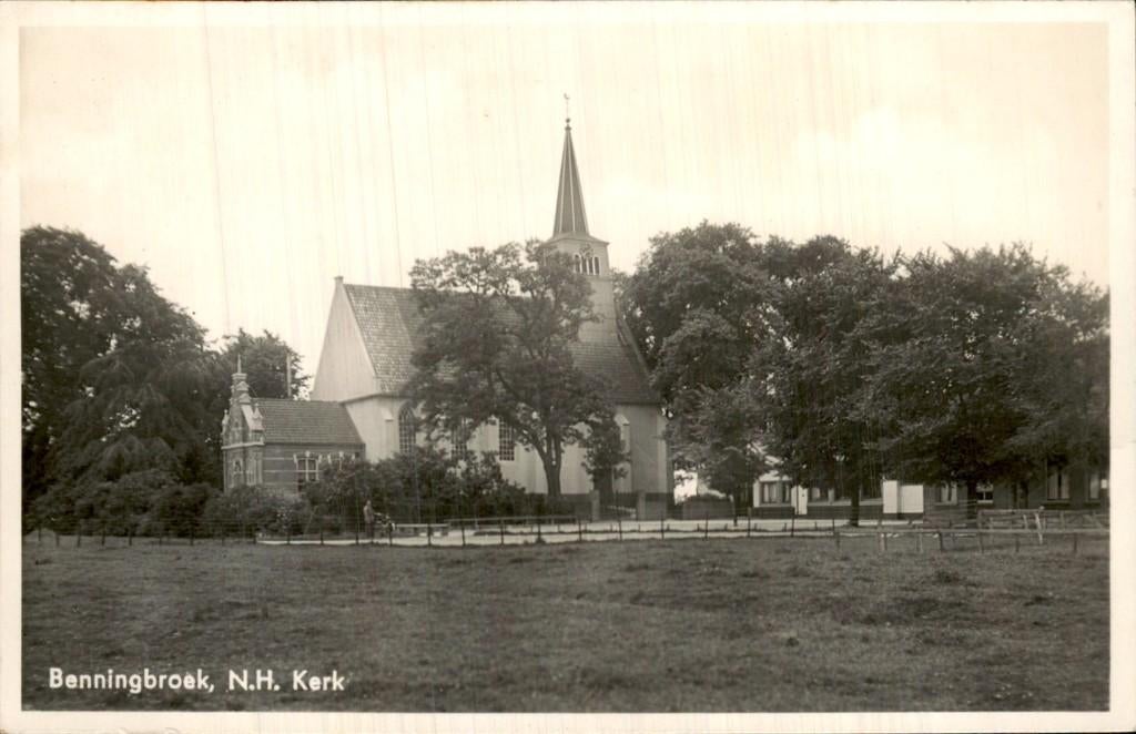 Benningbroek - Kerk - N.H., Verzamelen, Ophalen of Verzenden, 1920 tot 1940, Gelopen, Noord-Holland