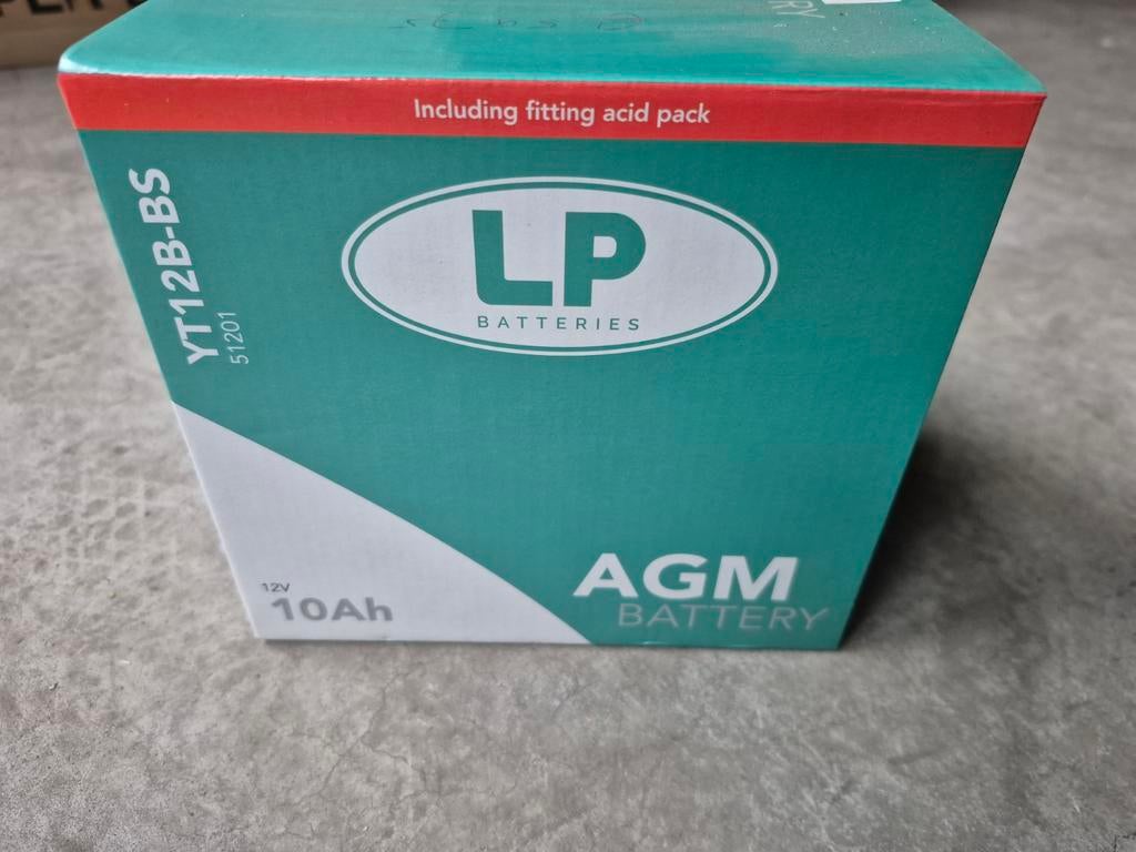 LP AGM motor accu 12V 10Ah, Ophalen of Verzenden
