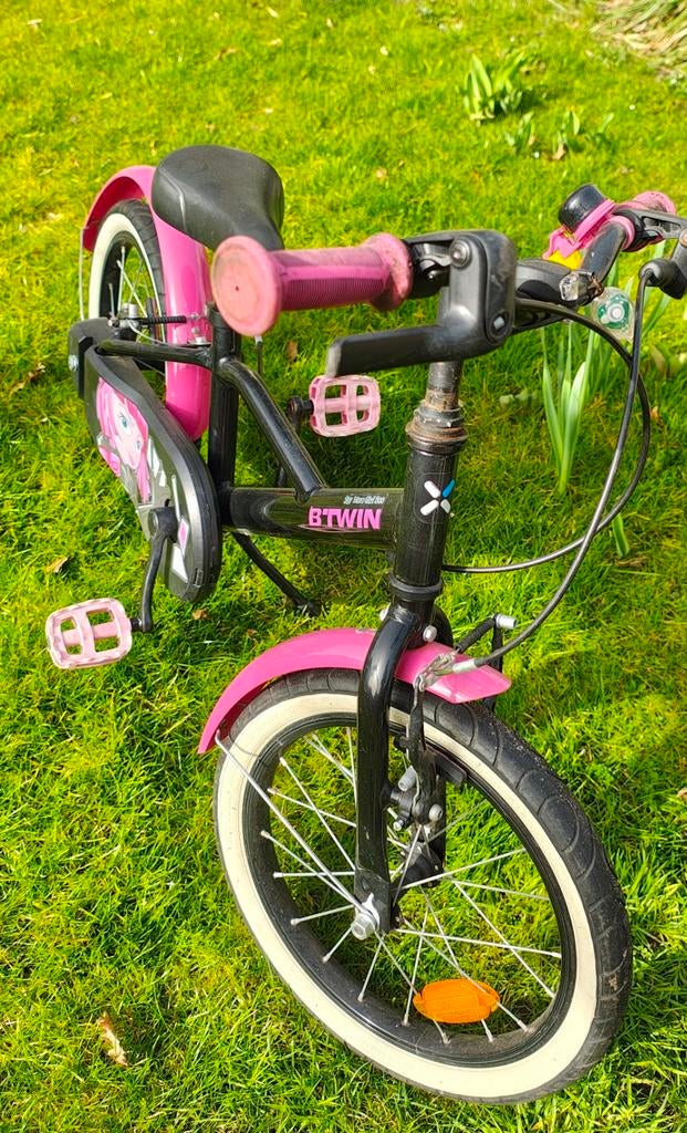Btwin meisjesfiets 16 inch, Ophalen, Gebruikt, 16 tot 20 inch